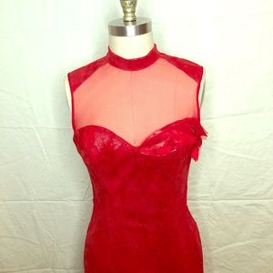 Evening dress, party dress suede leather